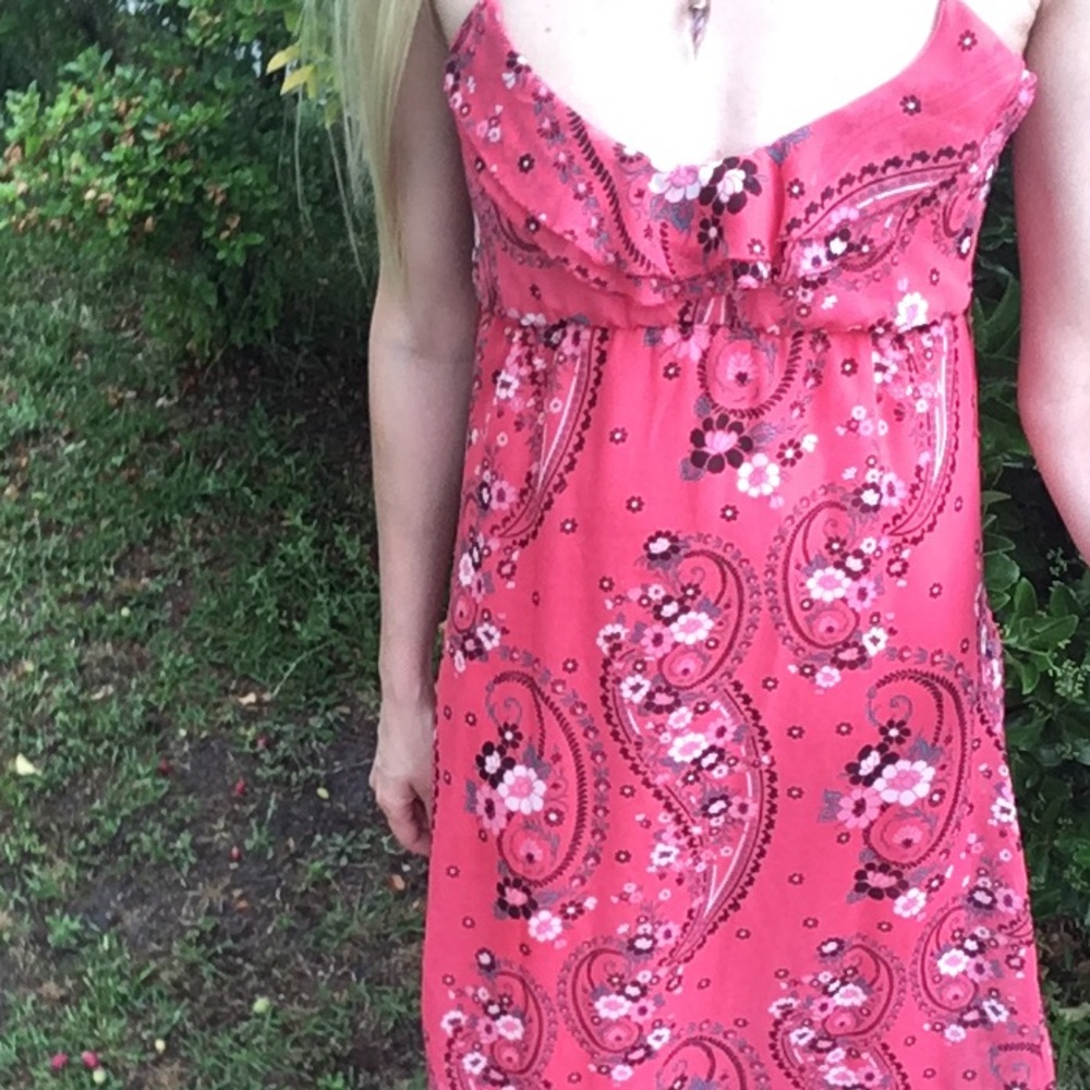 L8ter pink maxi dress size small